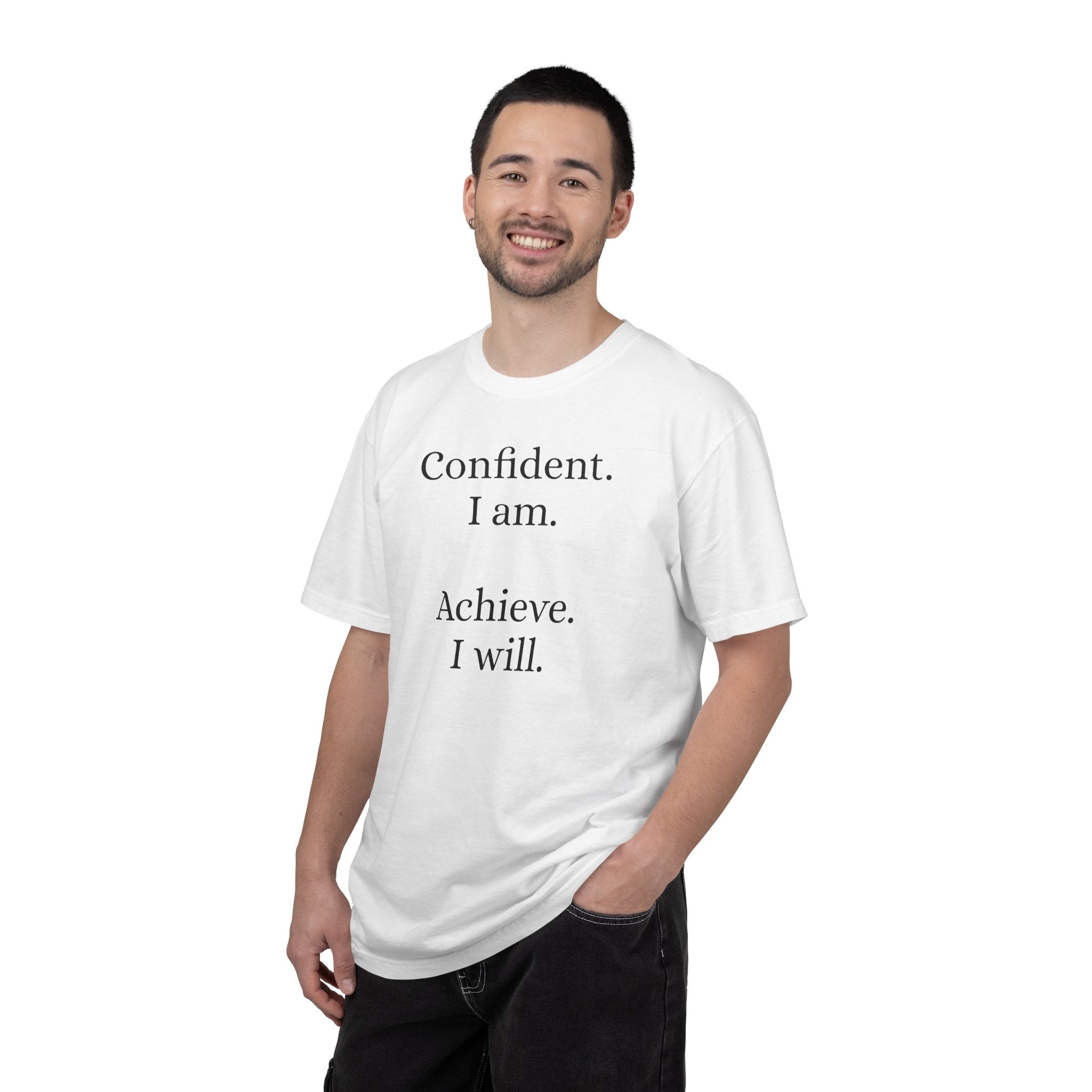 Confident Achiever Statement Tee - Daily Mindset Reminder